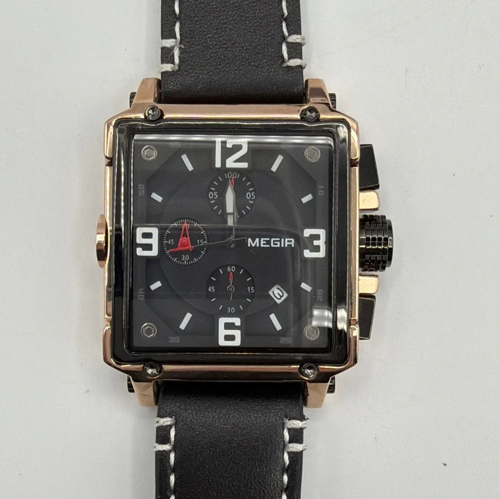 MEGIR Men's Analogue Army Military Chronograph M2061 Quartz Watch Needs Battery
